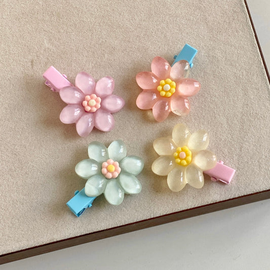 Jelly Blossom Hair Barrettes