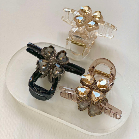 Glitzy Flora Claw Clip
