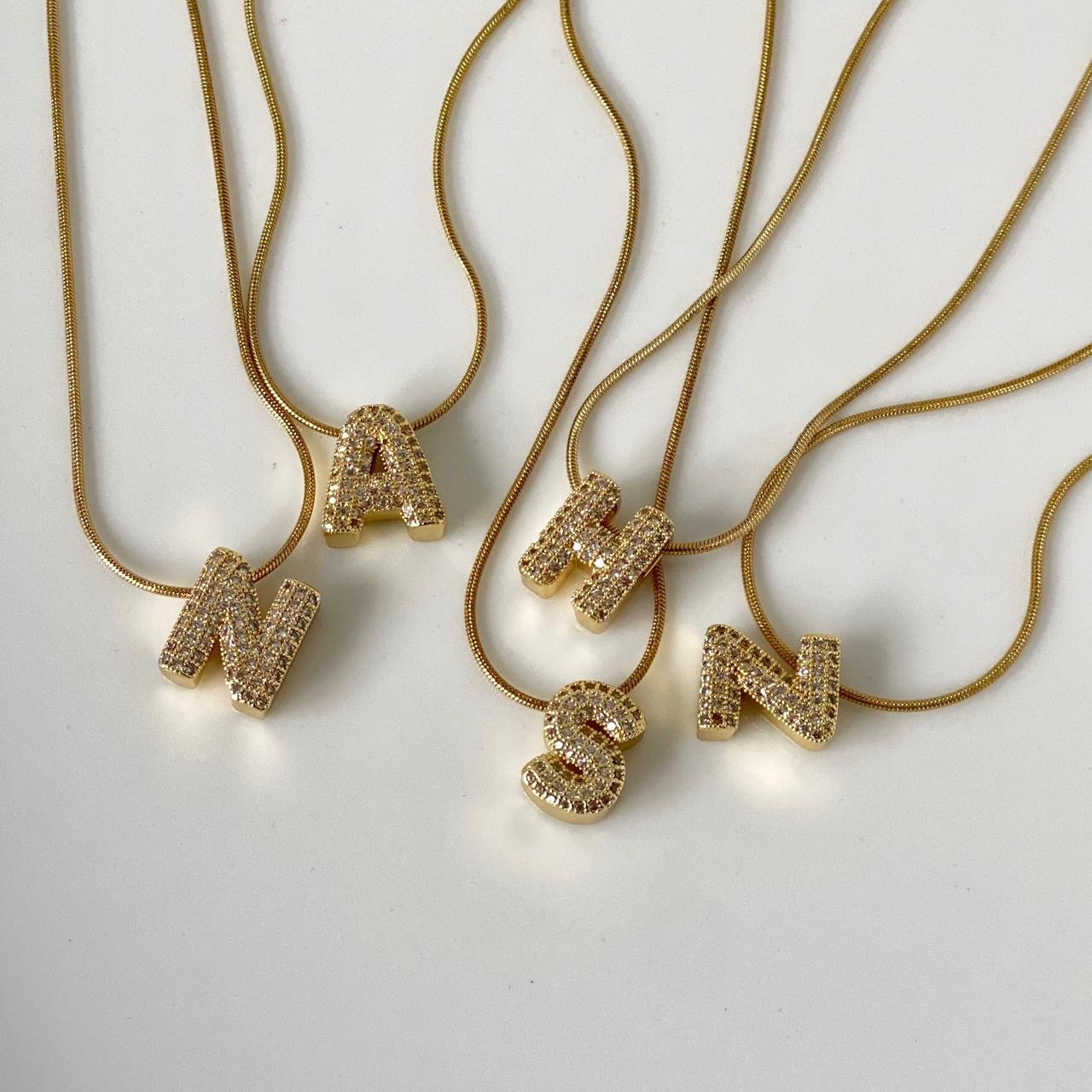 Paved Initial Pendant